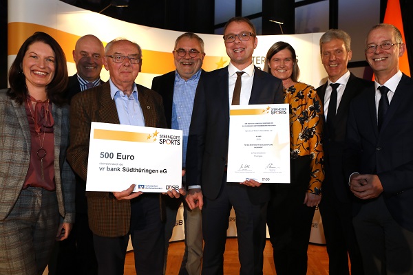 DER SC „Motor“ erhielt den Förderpreis bei der Verleihung der Sterne des Sports in silber